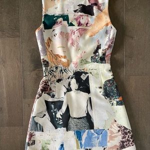 Carven wool mini dress. Multicolored. Size 34